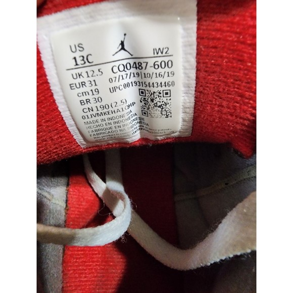 Nike Air Jordan 3 Retro Fire Red Cement Grey 13C Toddler CQ0489-600 toddler boys - Picture 9 of 10